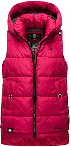 MARIKOO Gilet matelassé pour femme B898, fuchsia, S