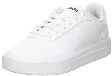 adidas Women's Court Platform Shoes, Cloud White / Cloud White / Core Black, 5 UK