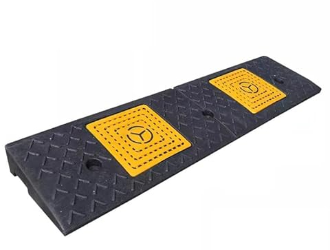 Heavy Duty Curb Ramp, Rubber-plastic Street Kerb Ramps, Loading Ramp for Caravan Threshold Ramps for Scooter Motorcycle Disabled Wheelchairs Cars Vehicles Dog Skateboard (Size : 100x25x5cm)
