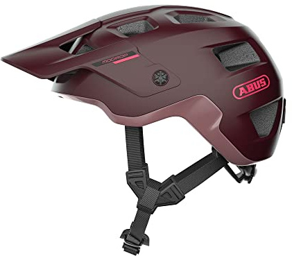 ABUS MTB-Helm MoDrop - robuster Fahrradhelm mit guter Belüftung für Mountainbiker - individuelle Passform - Unisex - Dunkelrot, Größe L