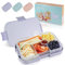 hombrima Kids Bento Lunch Box with 6 Compartments, Lunchboxes for Childrens Girls Boys Adults Work School, BPA Free, Leakproof, Microwave Safe(Purple)