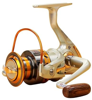 WABTU Carretes De Pesca Velete de Pesca giratoria de Metal de la Rueda 5.5: 1 12 Bolas de rodamiento Rueda de Pesca Rota la Bobina de Pesca de Carrete Carrete De Pesca
