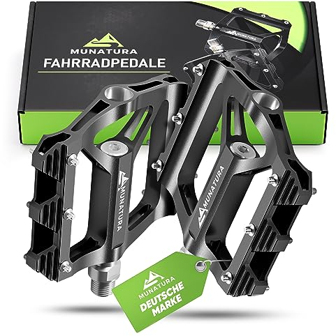 MUNATURA Fahrradpedale Mountainbike - Robuste MTB Pedale gewährleisten sicheres Fahrgefühl – Hohe Rutschfestigkeit - Langlebig & zuverlässig