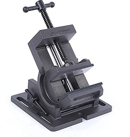 YyDDs 4-Zoll-Winkelbohrmaschinen-Schraubstock, Winkelschraubstock im Cradle-Stil, strapazierfähig, industrielle Stärke, neigbarer Winkelschraubstock, Bohrschraubstock