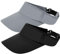 2Pcs Sun Visor Cap Mesh Quick Dry Breathable Sun Visor Hat Adjustable Empty Top Ponytail Baseball Cap Sun Protection Summer Outdoor Sport Golf Tennis Hat for Women Men (Black+Gray)