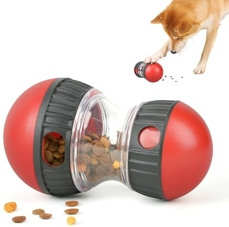 LACCEN Interaktives Hundespielzeug, Rollender Leckerli-Spender für langsame Fütterung, Hundespielzeug Intelligenz Leckerli-Spielzeug für Langeweile Mittlere Kleine Hunde