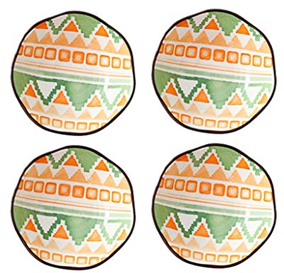 TUNOFUN Snack Serving Dishes 4-inch Ceramic Sauce Dish Set Olive Oil Dipping Bowl Set of 4, Serving Soy Sauce for Ketchup Vinegar Sushi Barbecue Sauce or Seasoning Bowl Dessert Dishes