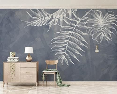 XLMING Tête De Lit Principale De Style Feuillage Papier Peint 3D Intissé Salon Canapé Chambre À Coucher Salle Manger Intérieure Murale-150cm×105cm