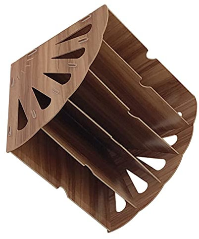 Yardenfun 1stück Multi-Layer Fan-Shaped Book Rack Aus Holz Für Schreibtisch Praktische Ablage Für Bücher Und Dokumente Für Büro Studium Und Wohnheim