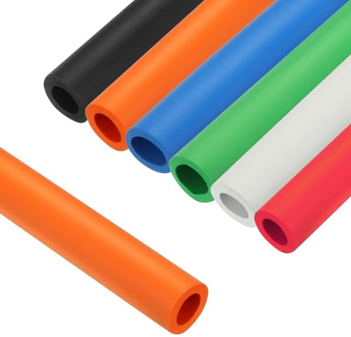 Selbstdichtende Rohrisolierung, Schaumstoff Isolierschlauch, ID 18/22/25/28/32.0mm Hochflexibel Rohrschale Für Außenbreich Schlauch Griffgriffstütze Fitnessgeräte(Orange,18.0mm x 5.0mm x 1m)