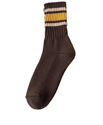 LHAODDUO Wind Socks For Men Autumn-winter Warm Men's(BROWN)