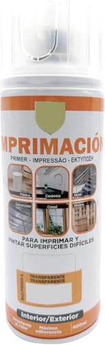 MORE FREE Pintura Spray Imprimacion Transparente de 400 ml Adecuado para las Superficies de Metal, Madera y Plástico Pack de 2 Unidad