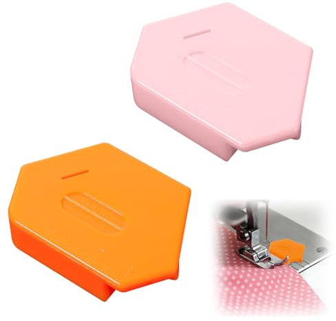 2 Stück Magnetische Nahtführung, Multifunctional Seam Guide Nähzubehör Magnet Säumen Führung Werkzeug, Magnetisches Säumen Werkzeug Polygonale Starke Magnetische Lehre mit Skala Nähmaschinen Zubehör