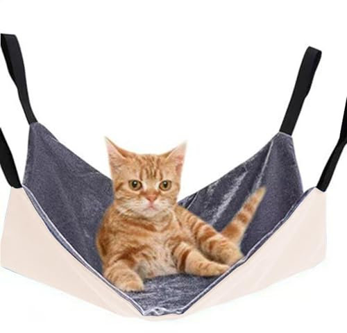 Katzen-Hängematte, weiches Katzenbett, verstellbar, Kätzchenbett, Käfigzubehör, Bequeme Schlafunterlage für Kätzchen, Frettchen, Welpen, Kaninchen, Kleintiere