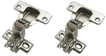 LIKERAINY 95 Degree Inset Face Frame Hinge 35mm for Cabinet Door Compact Short Mini Hinges for Cabinet Cupboard Wardrobe Pack of 2