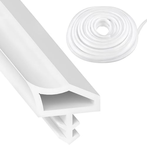 Türrahmen Dichtung für Schallschutz, Türdichtung Weiß Dichtung Türrahmen, Zugluftstopper und Türdichtungen, Door Seal für Feuchtigkeitsbeständigkeit, Schalldämmung Kollisionsvermeidung 10M/20M (20M)
