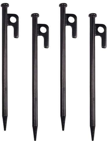 Amesor Piquetas de Camping,Puntas Afiladas para Clavar Fácil | Accesorios de Púas para Fijar en Exteriores Jardín Césped Patio