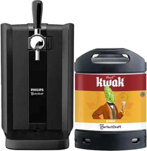 PerfectDraft Black – Pack Tireuse À Bière + 1 Fût Kwak Blonde 6L – Machine Pression À Domicile – Refroidissement À 3°C – 30 Jours Fraîcheur– Idée Cadeau Amateur Bière