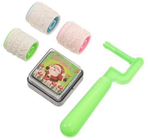 GALPADA Navideños para Kit Creativo de Manualidades DIY con Rodillo y Tinta Regalo para Fiestas Juguetes Escolares Versátiles Color Aleatorio
