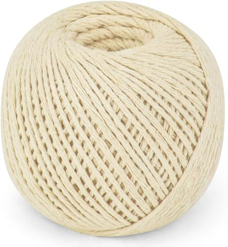 ORCHIDS 100m Butchers Twine 2mm Unbleached 100 Percent Natural Cotton Food Safe Cooking String for Trussing Meat Roasting and Baking Strong Durable Twine for Crafting Wrapping and DIY
