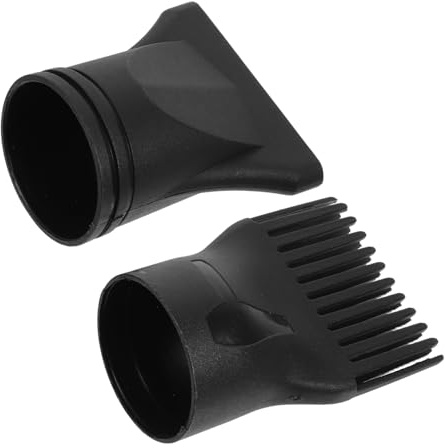 Bocchetta Phon Circolare in Plastica Nera, Accessorio 2 Pezzi | Saloni, Uso Quotidiano e Styling, Design Multifunzionale, Compatibilità Ampia
