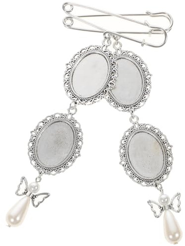 COHEALI 2 Stück Hochzeit Brautstrauß Charme Foto Anhänger Selbstgemacht Gedenkbild Schmuck aus Legierung und Kunststoff Blumenstrauß Zubehör für Erinnerungsrahmen