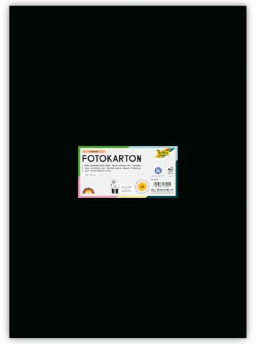 Fotokarton 10 Bogen, 300 g/qm, 50x70 cm (Schwarz)