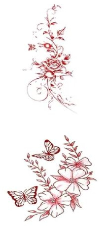 Körperaufkleber Elegante Blumen Temporäre Tattoo Aufkleber Langlebig Und Wasserdicht Für Frauen Arm Brust