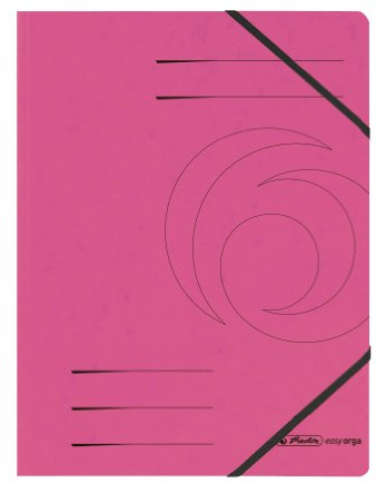 herlitz 11159654 Eckspanner A4 Quality, fuchsia, 5 Stück
