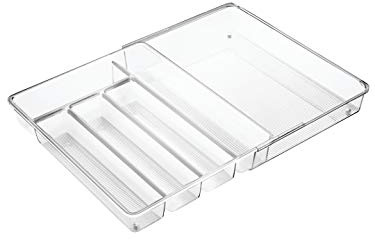 iDesign 57430EU Linus Erweiterbarer Besteckkasten, transparent