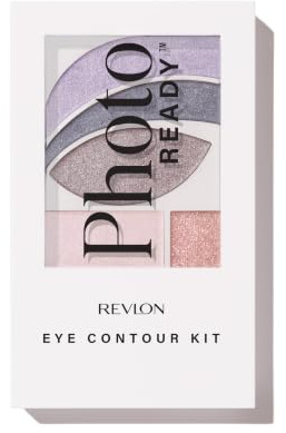 REVLON PhotoReady Eye Contour Kit, Eyeshadow Palette with 5 Wet/Dry Shades & Double-Ended Brush Applicator, Watercolors (520), 0.1oz