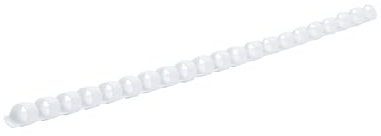 GENIE Plastikbinderrücken DIN A4, 12 mm, 25 Stück, weiß, Bindekämme für Plastikbindung, geeignet für alle Bindegeräte, ideal für Dokumente, Präsentationen & Unterlagen