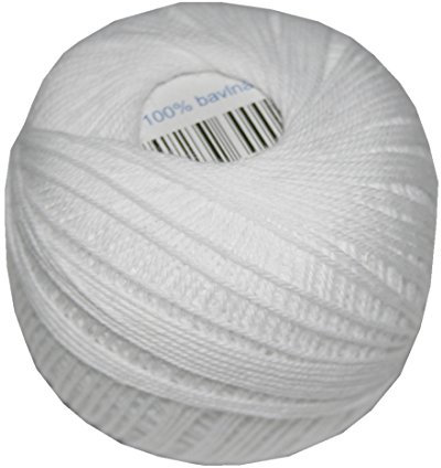 Strickgarn Häkelgarn 100% Baumwolle Skolni Tex 50x3 200 m weiß (0009)