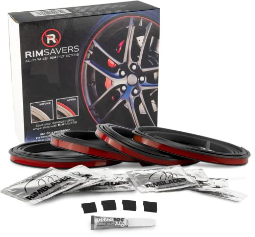 Scuffs by Rimblades FELGENSCHUTZ & STYLING Felgenschutzring Alu Felgen Ringe Felgenstyling Rim Protector Guard Ringz (Schwarz)