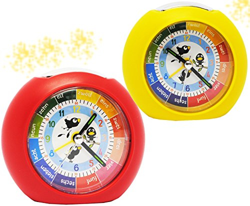 alles-meine.de GmbH Kinderwecker/Lernwecker - mit LICHT + -1 Minuten Schritten - Anzeiger - für Kinder Wecker - Alarm für Mädchen - Analog Lernuhr - Schulanfang/Schultüte..