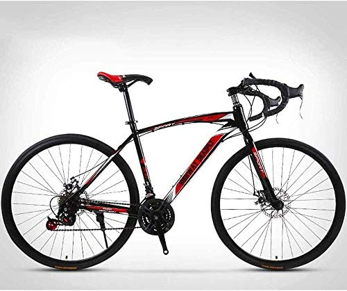 MU 26 Pollici Bicicletta Della Strada, 24 Velocità Bici, Doppio Freno a Disco, Acciaio Al Carbonio Telaio, Strada Di Corsa Della Bicicletta,Nero