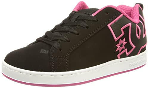 DC Shoes COURT GRAFFIK dam Sneaker, Svart rosa stencil, 38 EU