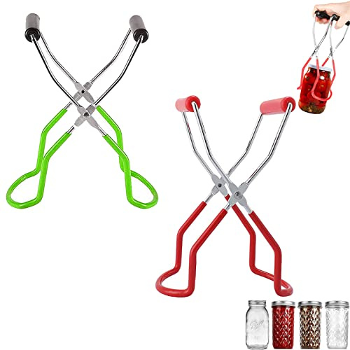 2 Stücke Einmachglas Glasheber Einmachglas-Heber Zange Lifter Zange Gläser Einmachglasheber Zanges für jeglicher Größe ideale Einkochgläser Konserven Heber Hilfe beim Einmachen Sturzgläser Küche