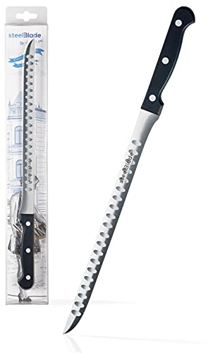 Steelblade - Coltello prosciutto modello Germany da 28 cm a lama alveolata in acciaio inox.