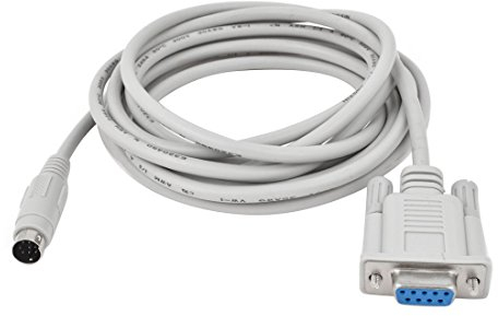 Ruilogod blancopuro VGA 9P hembra a PS / 2 Puerto Masculino VGA Teclado Adaptador de cable 10 pies