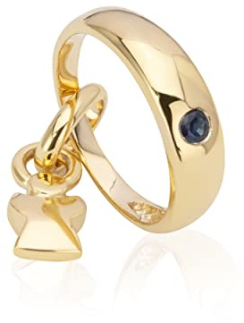 NKlaus Kettenanhänger klein baby Taufring echt Saphir blau Rubin rot oder Zirkonia weiß 333 Gelb Gold 11,5-11,7mm für Jungs und Mädchen