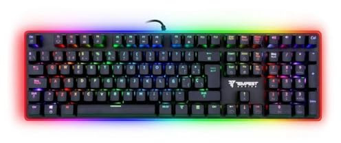 Tempest Diablo Teclado Mecánico Gaming RGB, 50M Pulsaciones, Respuesta Rápida, +20 Modos RGB, Cable 1.8m, Layout Español