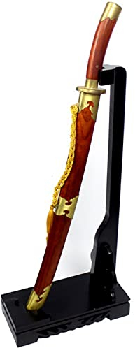 Schwertständerhalter, 6/8/10 Etagen Holzbodenständer Holzschwertständer, Großer Verstellbarer Mehrschichtiger Halter Katana-Ständer Zur Aufbewahrung Verschiedener Schwerter Und Langwaffen (Schwarze E