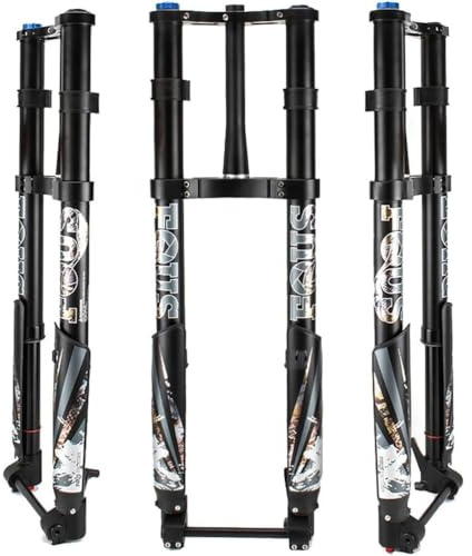 SDYAYFGE 26Zoll Fatbike-Gabel Verjüngtes Rohr 150Mm* 15Mm Achse Mountainbike Luftfederung Gabel Downhill Scheibenbremse MTB E-Bike Schneefahrrad Gabel