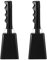 PATIKIL 9 Pouce Cloches de Vache pour les Matchs de Football, 2Pcs Cloches en Vrac Cloche de Vache en Métal avec Poignée pour Compétition d'Encouragement Marathon DIY, Noir