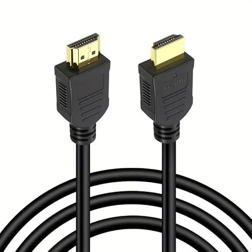 TECHZOCO Cable HDMI 4K 2.0, Cable hdmi alta velocidad, 4K Ultra HD 2160p (30 Hz), Cable contactos dorados, Compatible PC, PS4, PS5, Xbox, Smart TV, Negro, 1.50 Metros
