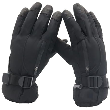 NVOQILIN Guante unisex de poliéster para ciclismo, caza, vela, esquí, guante de dedo completo con bolsillo de almacenamiento