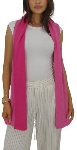 Écharpe en cachemire (Rose fushia/Rose chiné)