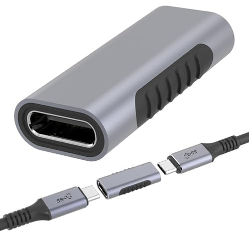 Generic USB C Female to Female Adapter | Type-C Gender Changer Extender | Fast Charging & Data Transfer | 2-Port Aluminum Alloy Connector for Laptops & Tablets