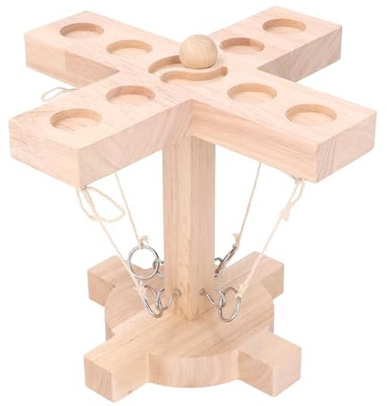 Juegos de Lanzamiento de Anillos, Gancho de Madera y Juego de Anillos, Juego de Lanzamiento de para Bares, Hogar, Fiesta